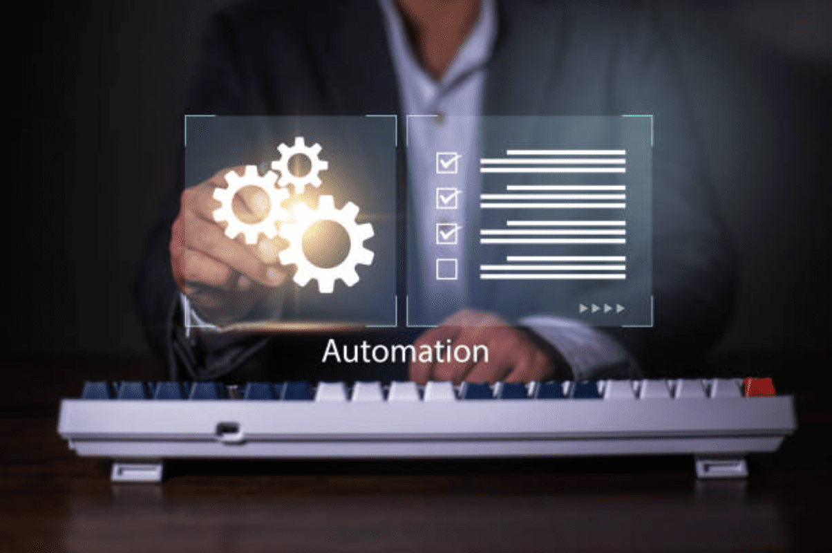Automation image representing technology and processes that operate automatically to improve efficiency